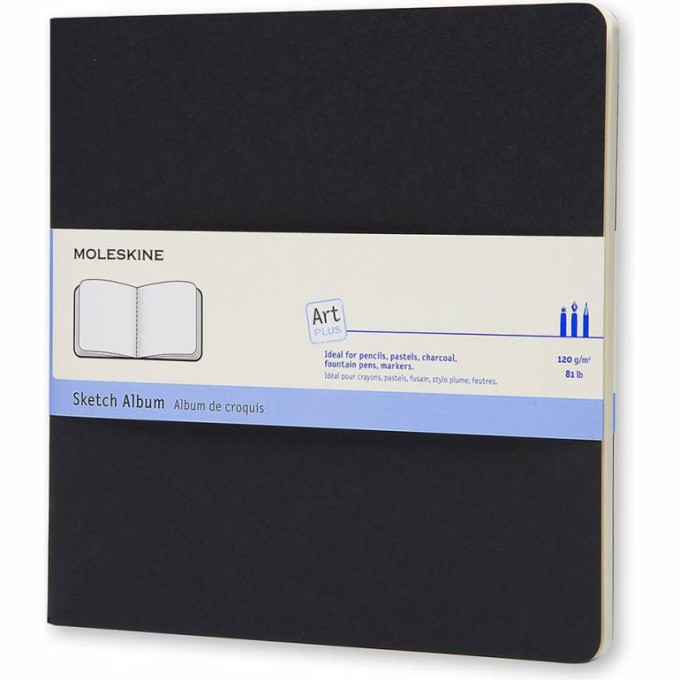 Скетч-альбом MOLESKINE CAHIER SKETCH ALBUM Large, нелинованный, чёрный ARTSKA5