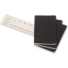 Блокнот MOLESKINE Cahier Journal Pocket, линейка, чёрный (набор 3 шт.) QP311