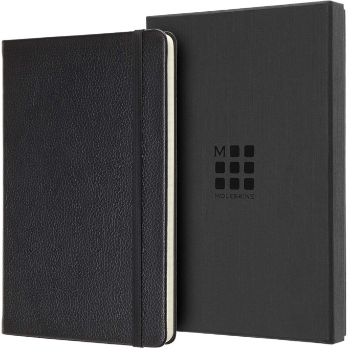 Блокнот MOLESKINE LIMITED EDITION LEATHER LARGE, линейка, черный LCLH31BKBOX
